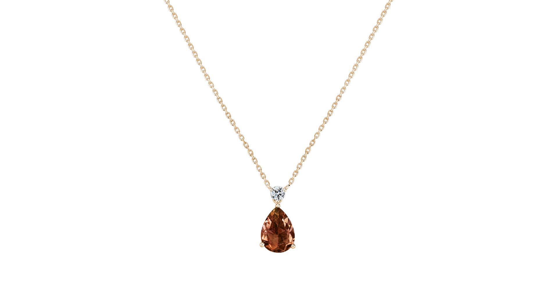 Diamond necklace with Tourmaline Galatea