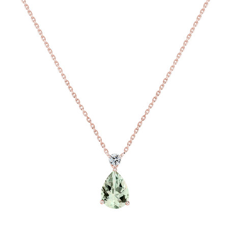 Diamond necklace with Amethyst Ismene