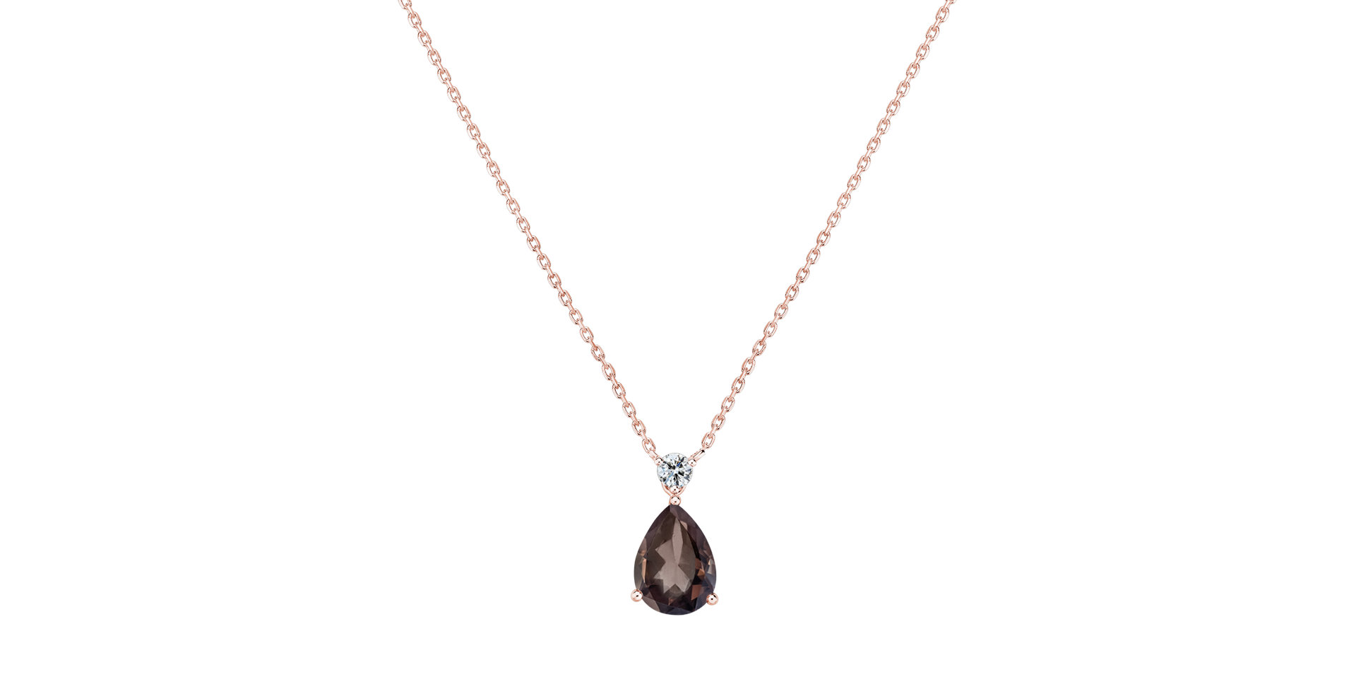 Diamond necklace with Quartz Ismene