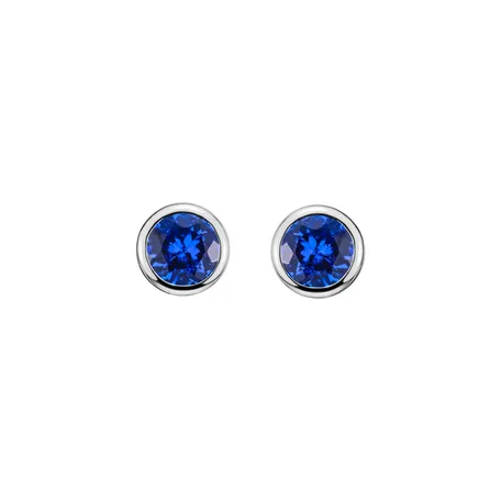 Earrings with Tanzanite Shiny Dots
