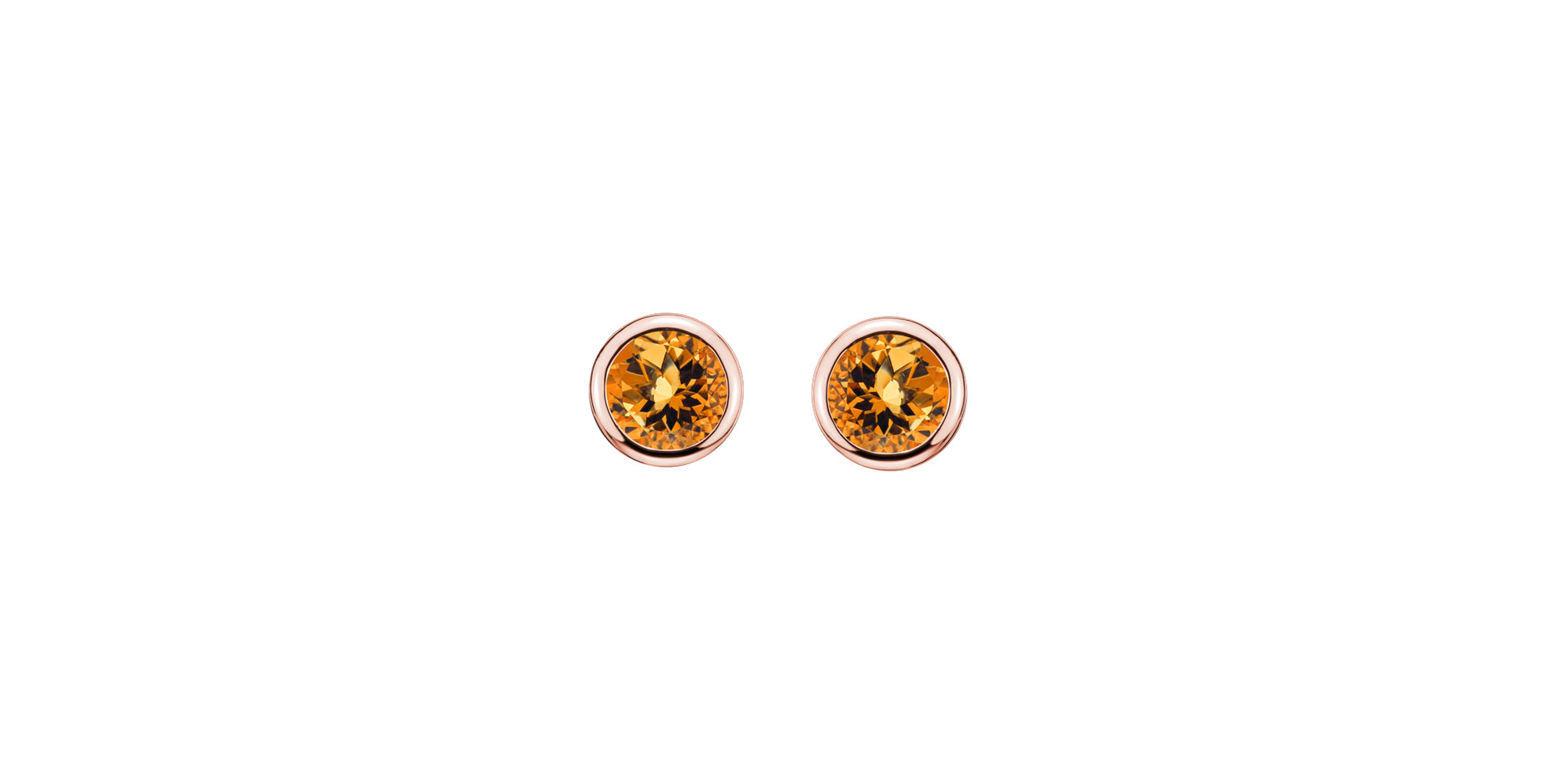 Earrings with Citrine Neon Dots