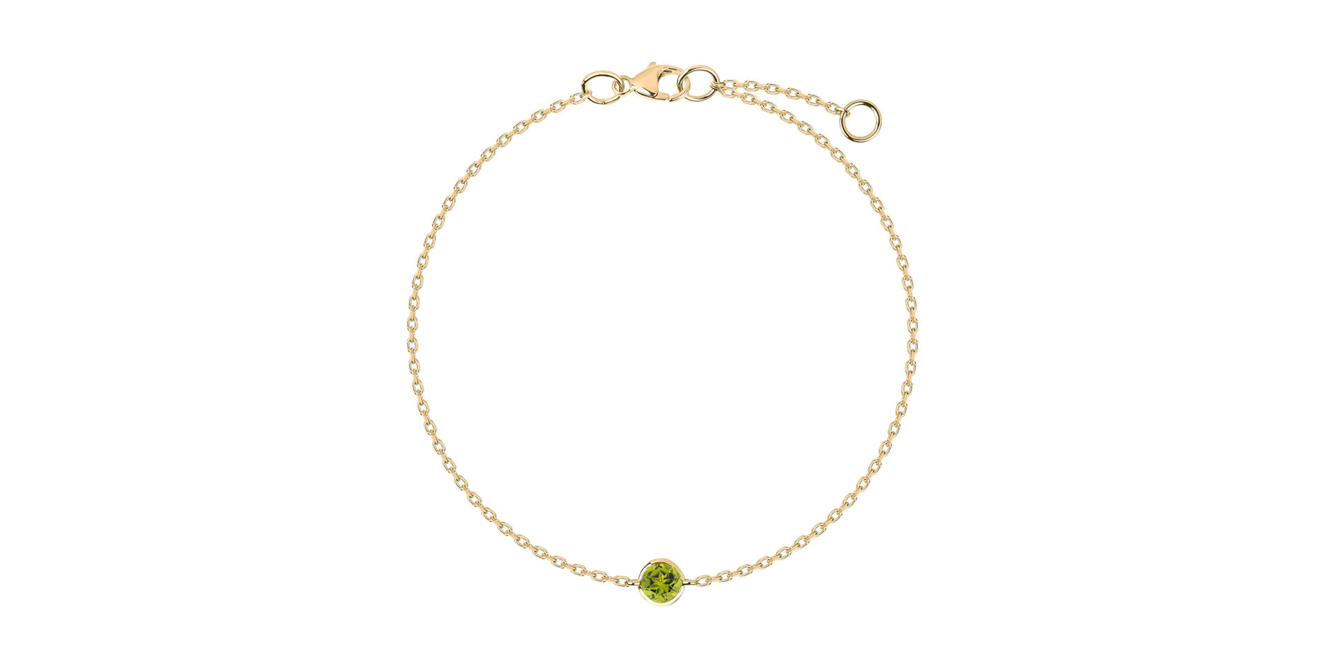 Bracelet with Peridot Neon Dot