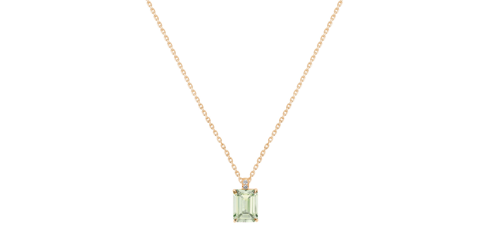 Diamond necklace with Amethyst Mireth