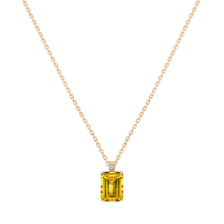 Diamond necklace with Citrine Mireth