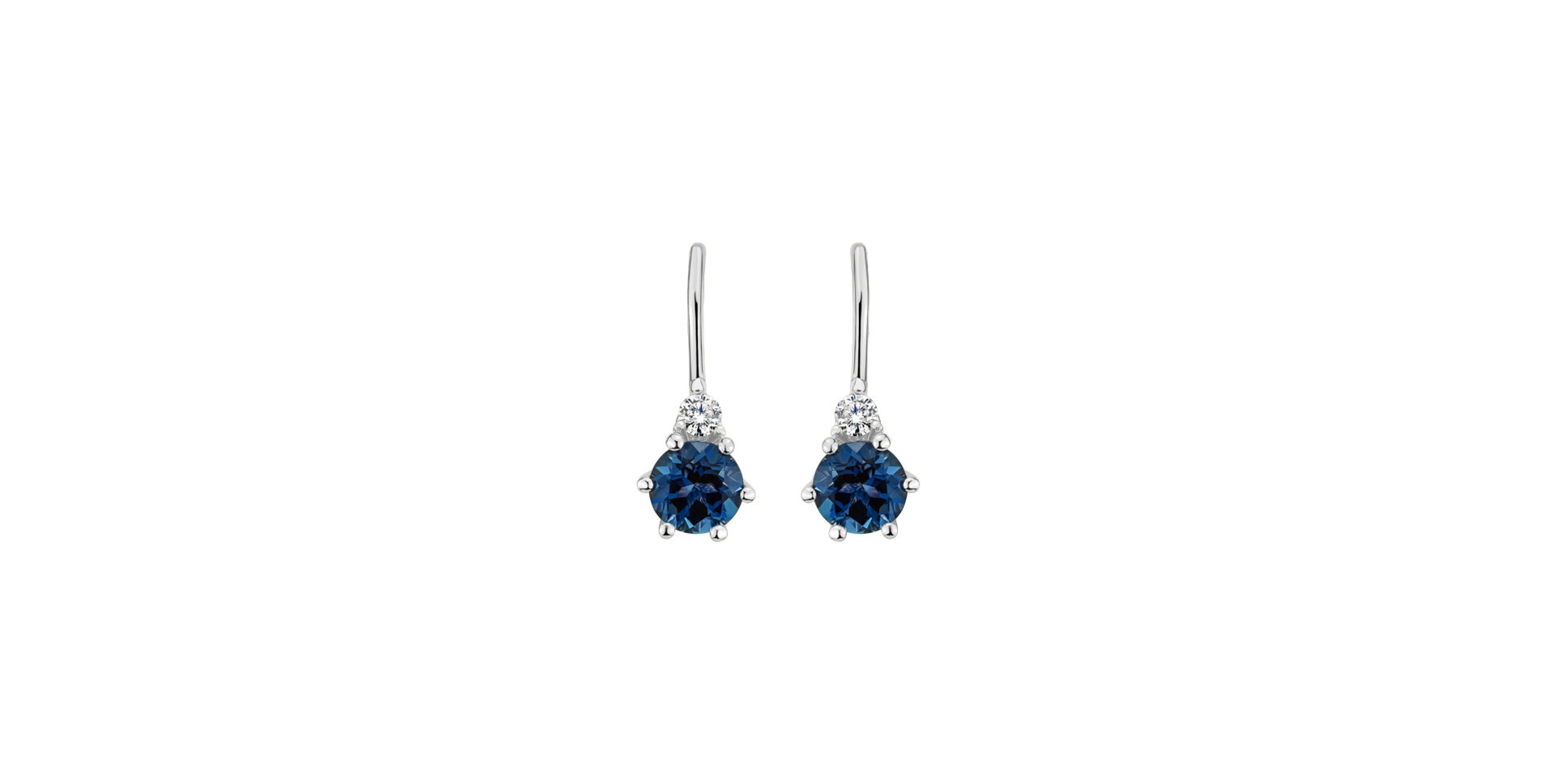 Diamond earrings with Topaz Lux
