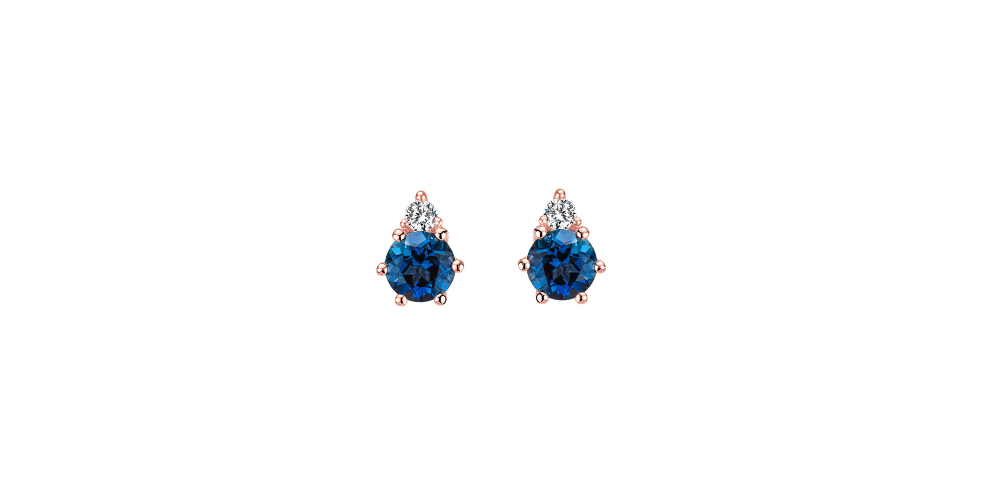 Diamond earrings with Topaz Lux