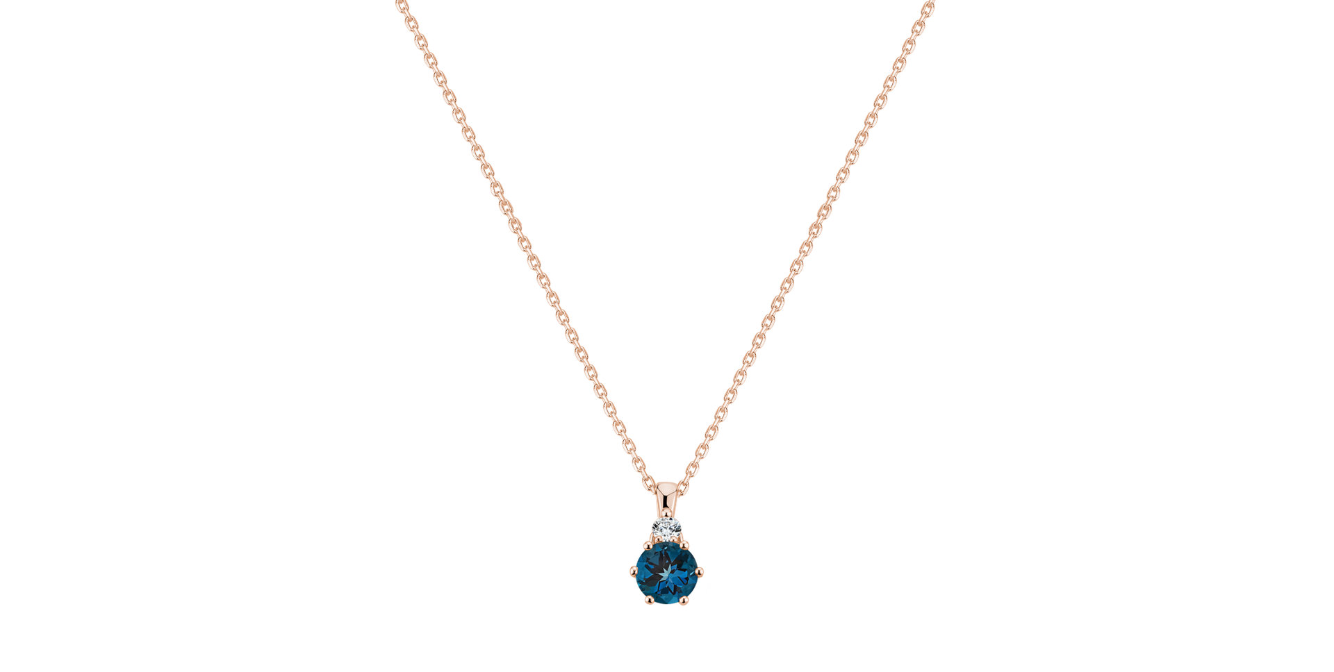 Diamond necklace with Topaz Diamara