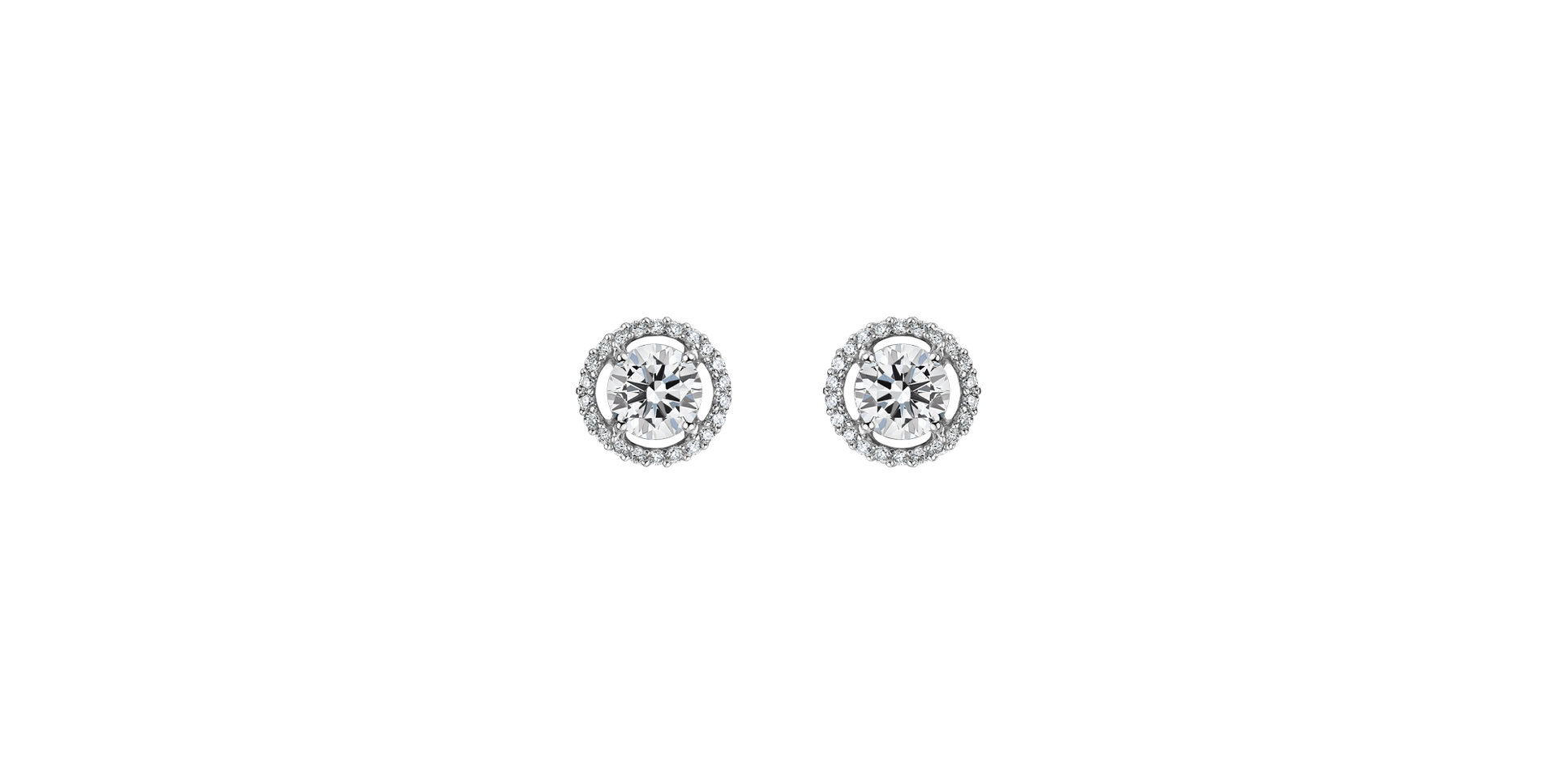Diamond earrings Circle of Light