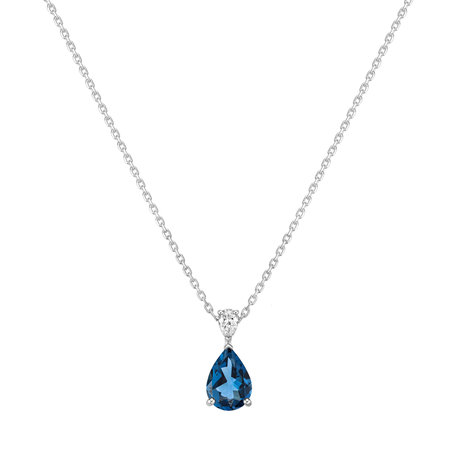 Diamond necklace with Topaz Whispers of Avalon