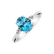 Diamond ring with Topaz Aqua Storm4