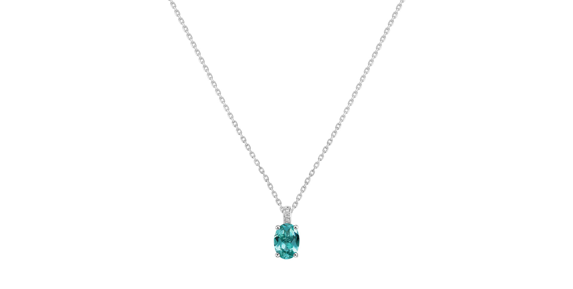 Diamond necklace with Apatite Euphemia
