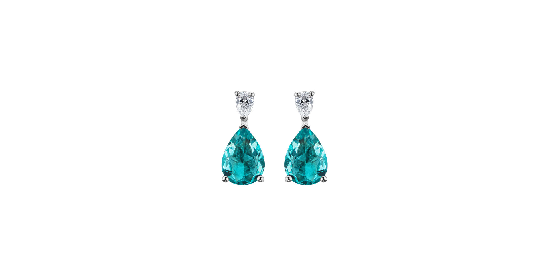 Diamond earrings with Apatite Whispers of Avalon