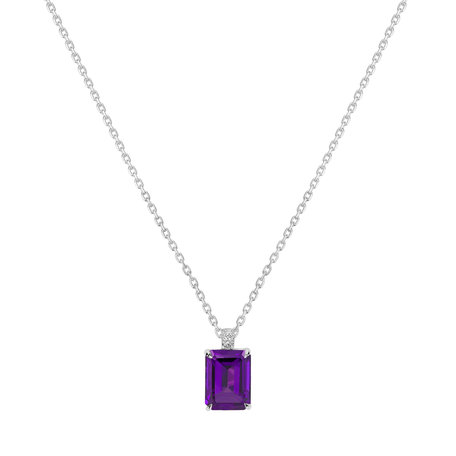 Diamond necklace with Amethyst Carlotta