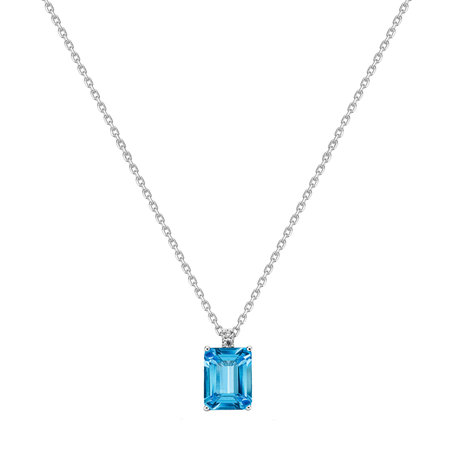 Diamond necklace with Topaz Carlotta