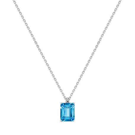 Diamond necklace with Topaz Carlotta