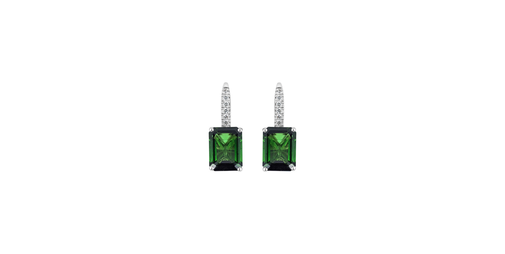 Diamond earrings with Tourmaline Carlotta