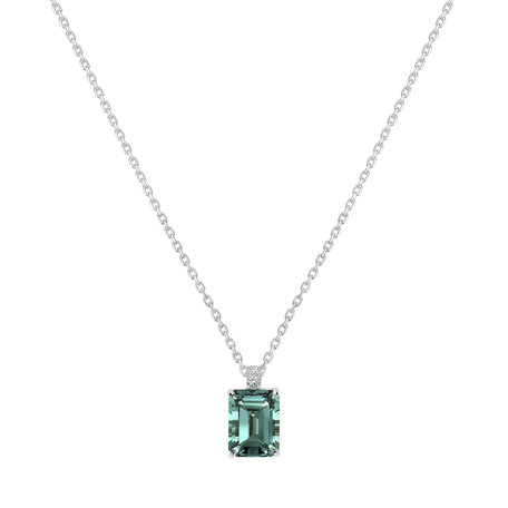 Diamond necklace with Tourmaline Carlotta