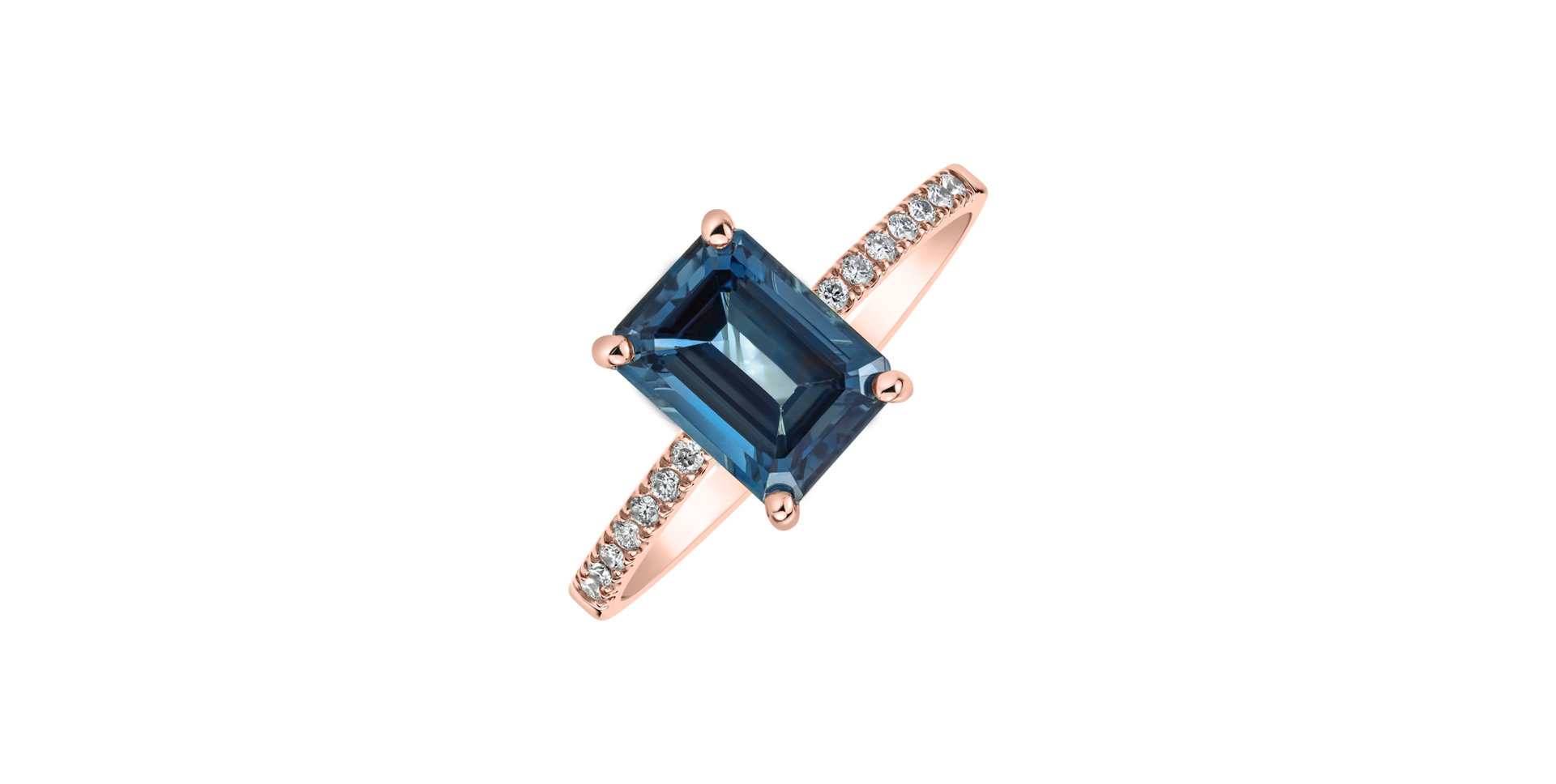 Diamond ring with Topaz Carlotta