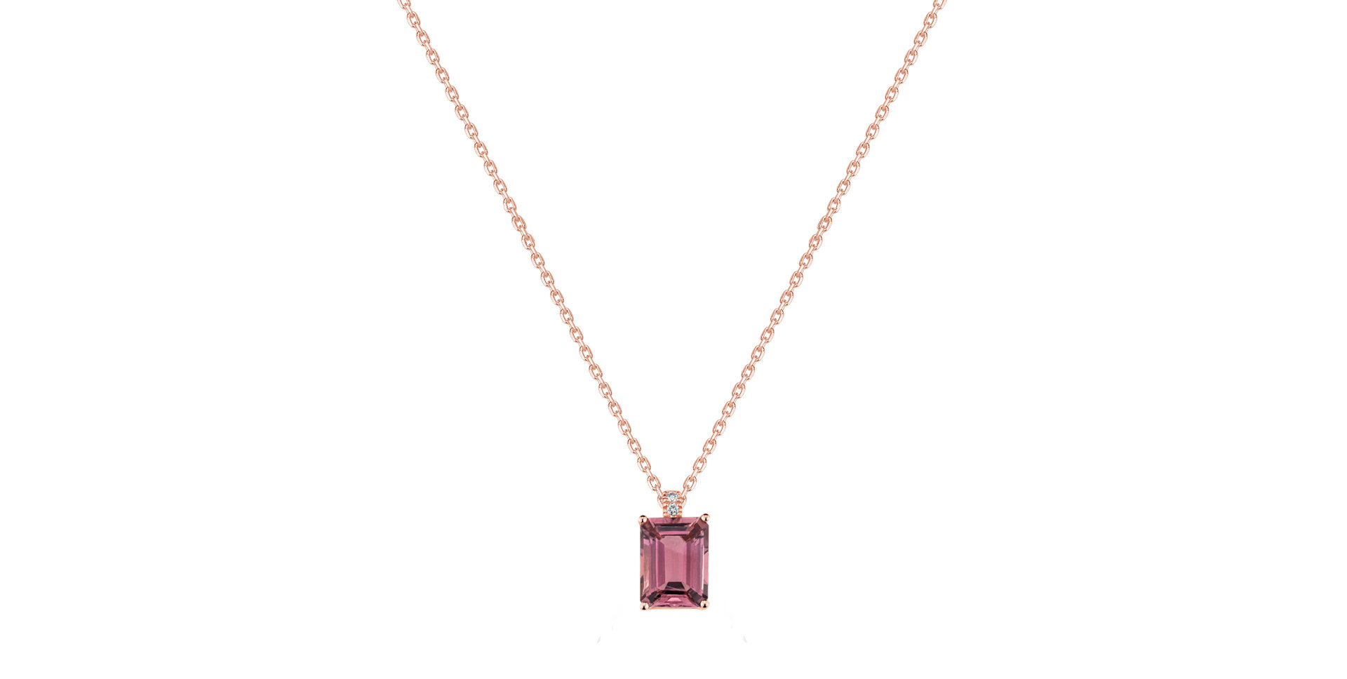 Diamond necklace with Tourmaline Carlotta