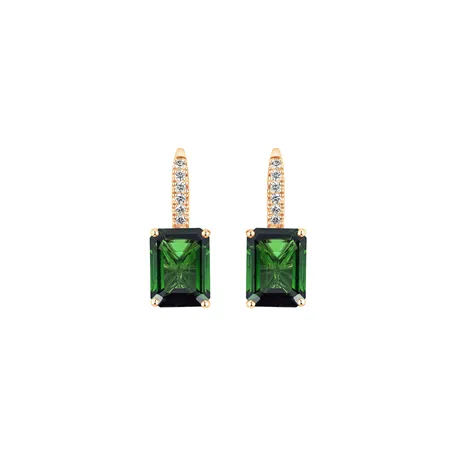 Diamond earrings with Tourmaline Carlotta