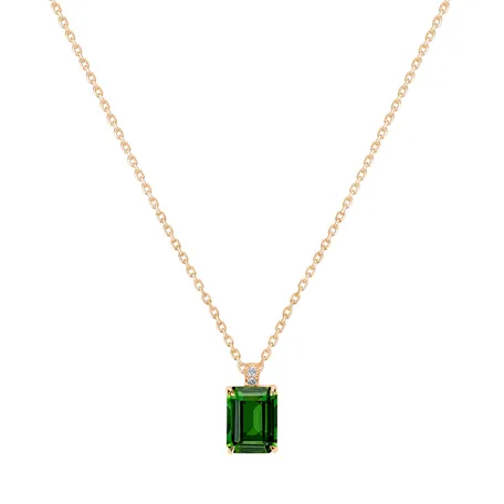 Diamond necklace with Tourmaline Carlotta