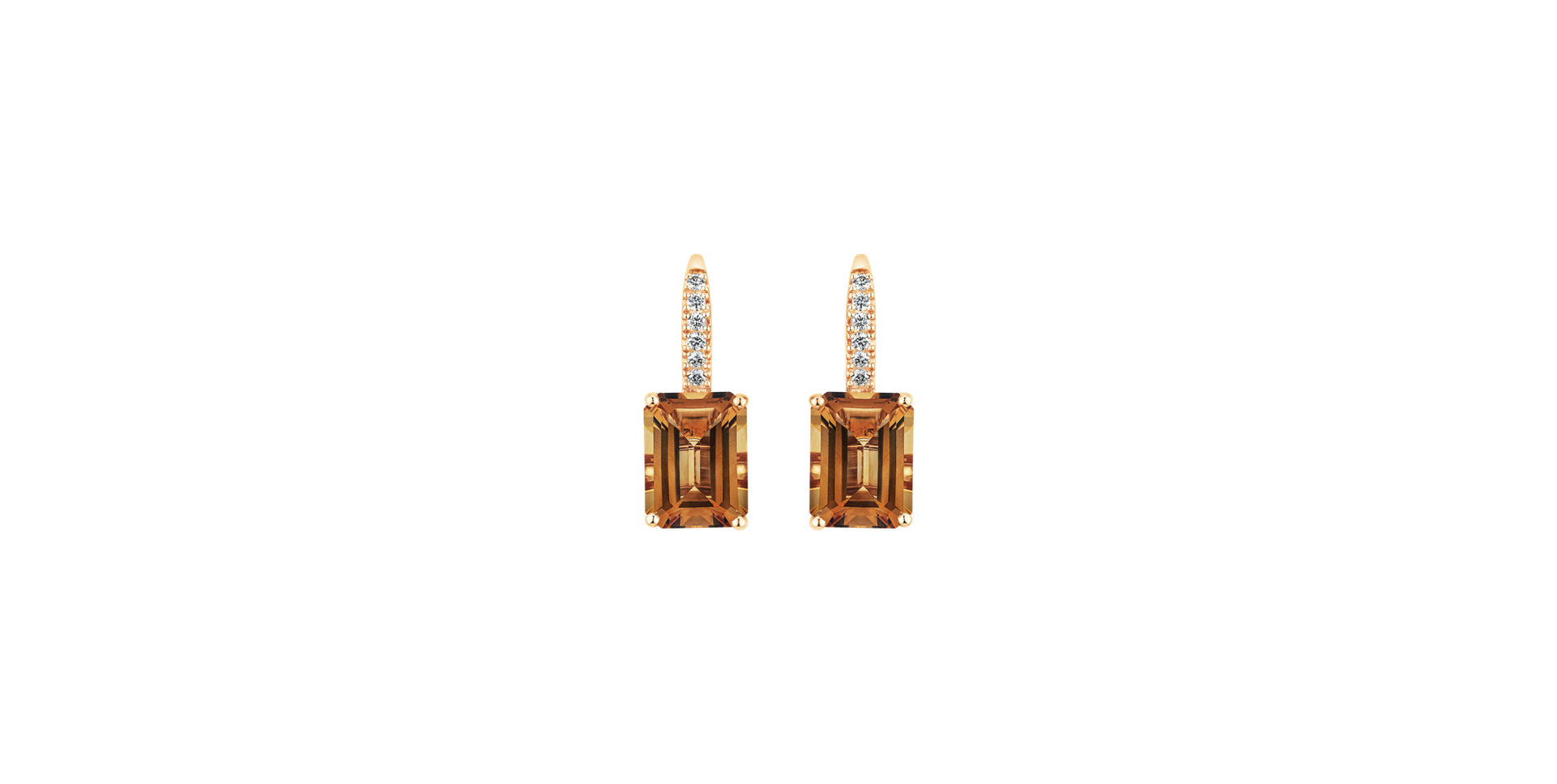 Diamond earrings with Tourmaline Carlotta