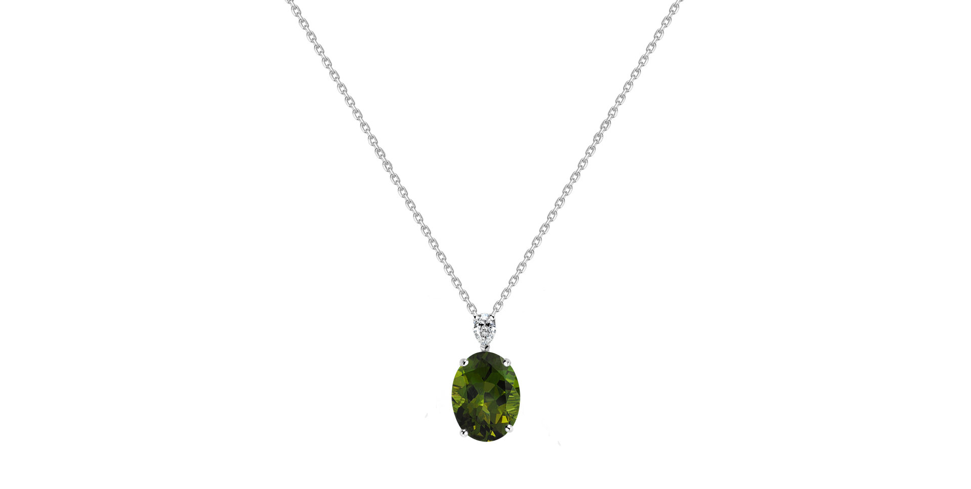 Diamond necklace with Tourmaline Élise