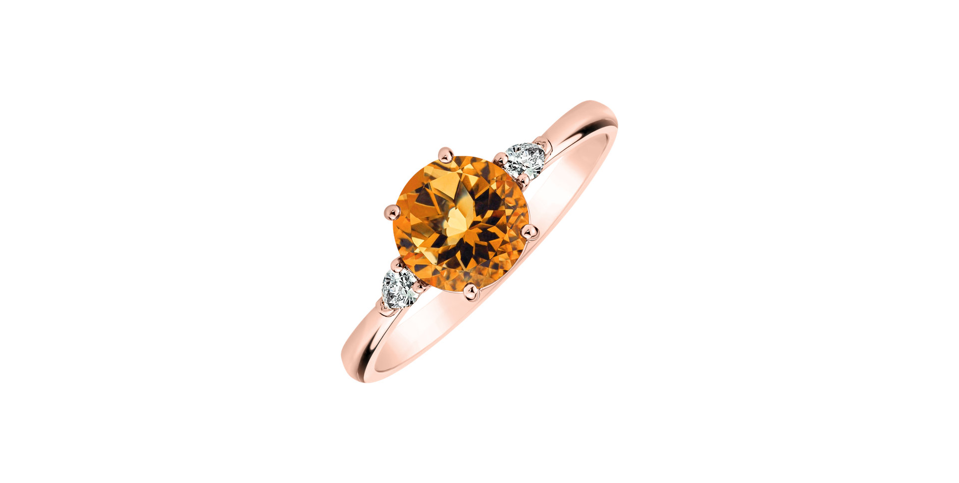 Diamond ring with Citrine Royal Oasis