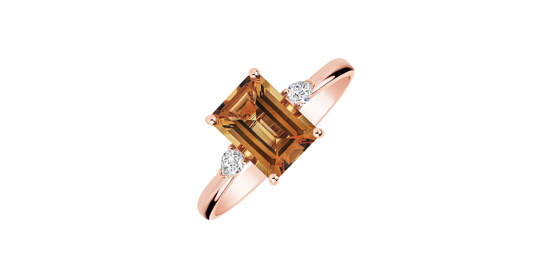 Diamond ring with Tourmaline Royal Cordelia