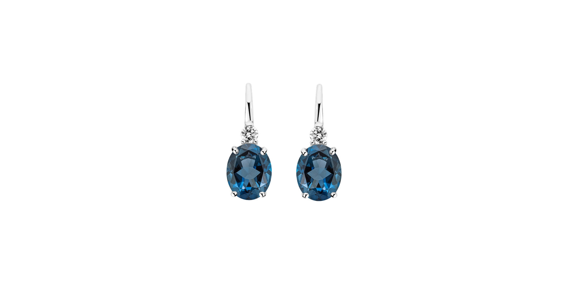 Diamond earrings with Topaz Juliette