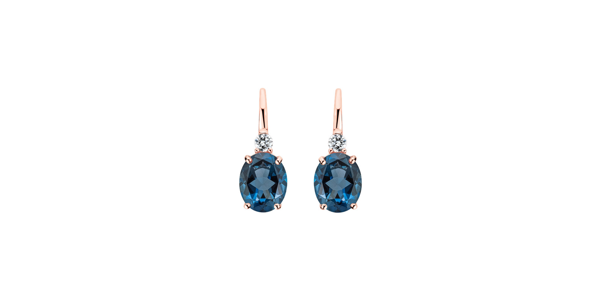 Diamond earrings with Topaz Juliette