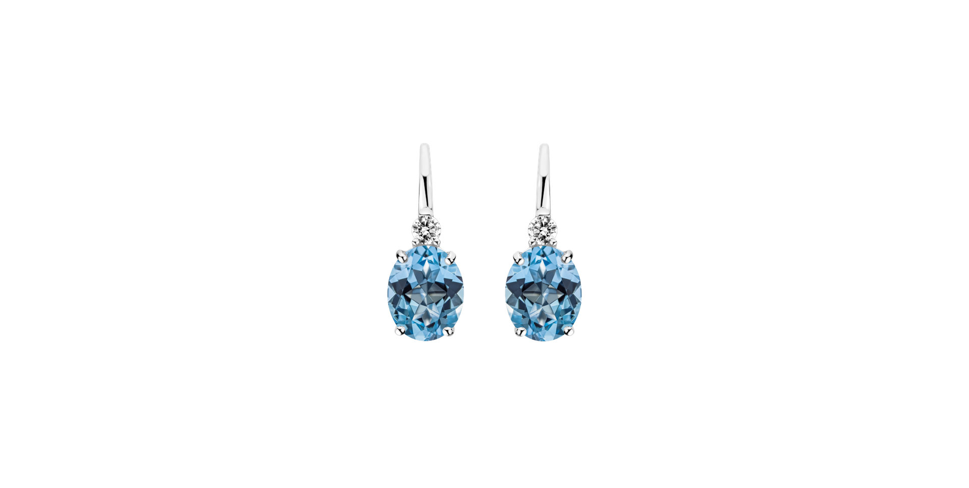 Diamond earrings with Topaz Juliette
