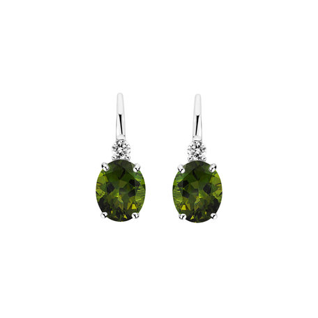 Diamond earrings with Tourmaline Juliette
