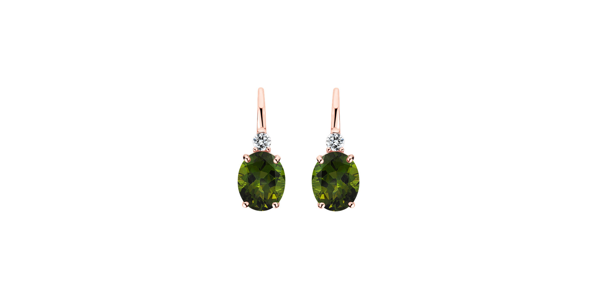 Diamond earrings with Tourmaline Juliette