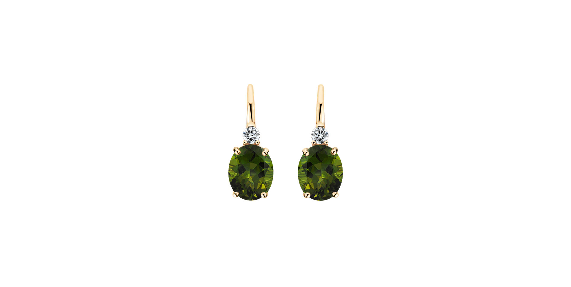 Diamond earrings with Tourmaline Juliette