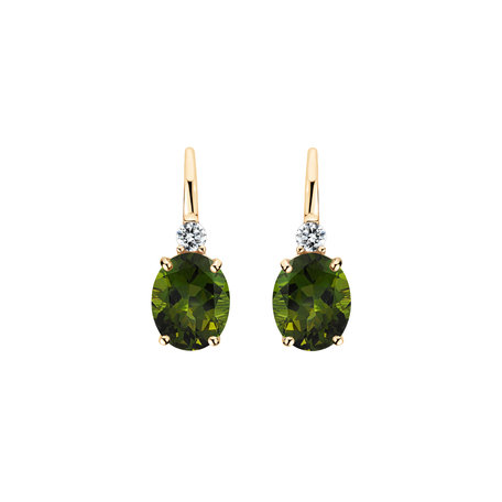 Diamond earrings with Tourmaline Juliette