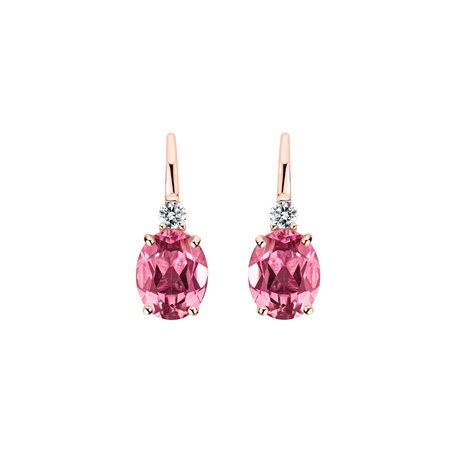 Diamond earrings with Tourmaline Juliette