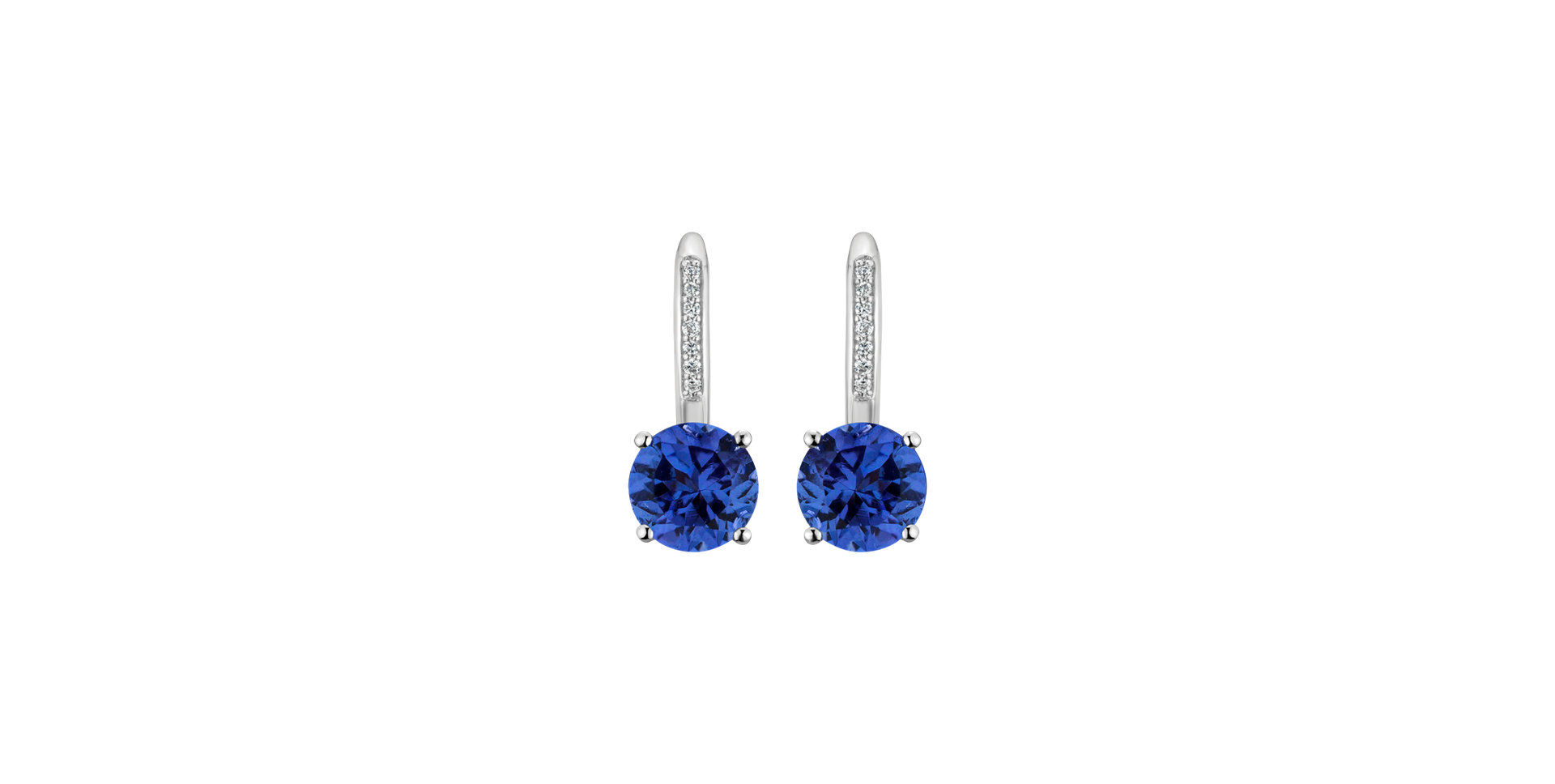 Diamond earrings with Tanzanite Carlo