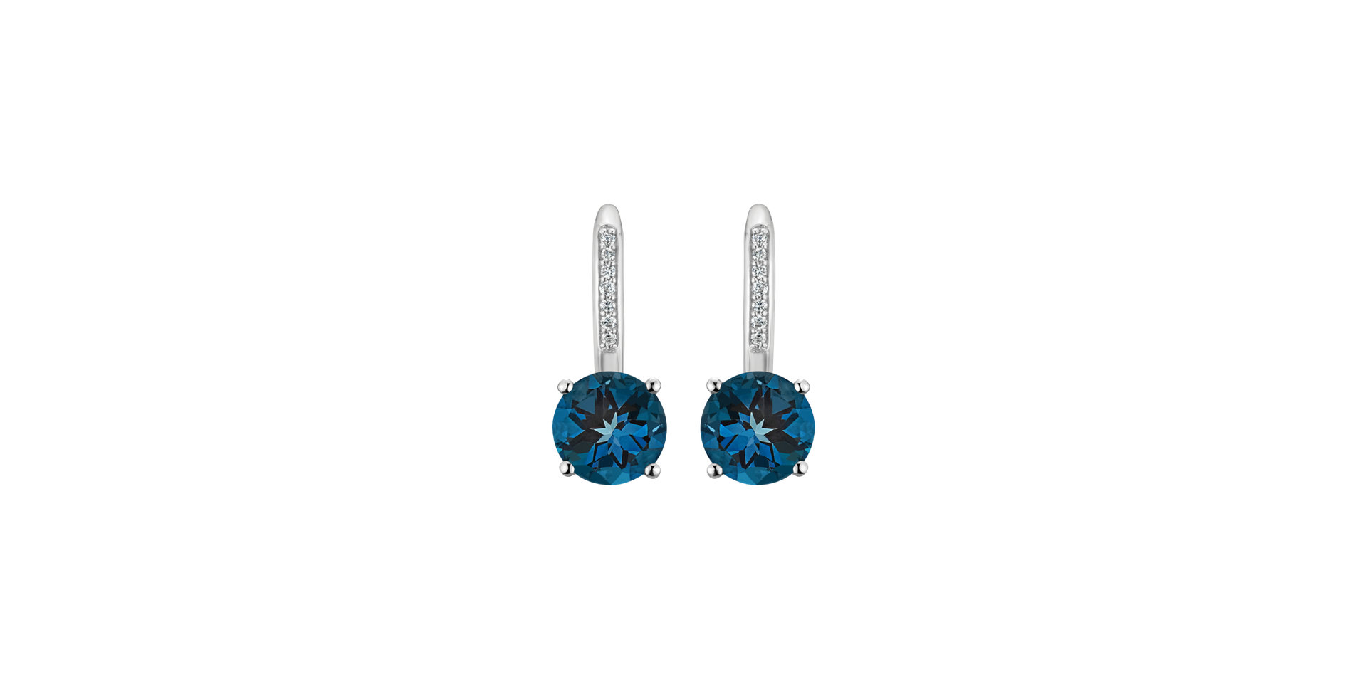 Diamond earrings with Topaz Carlo