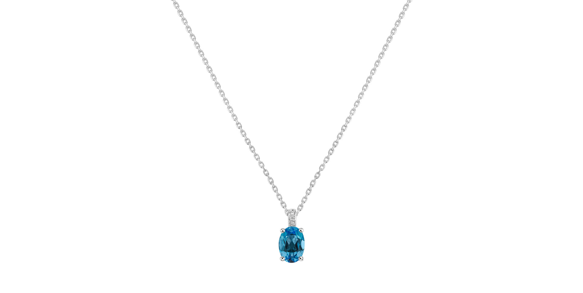 Diamond necklace with Topaz Euphemia