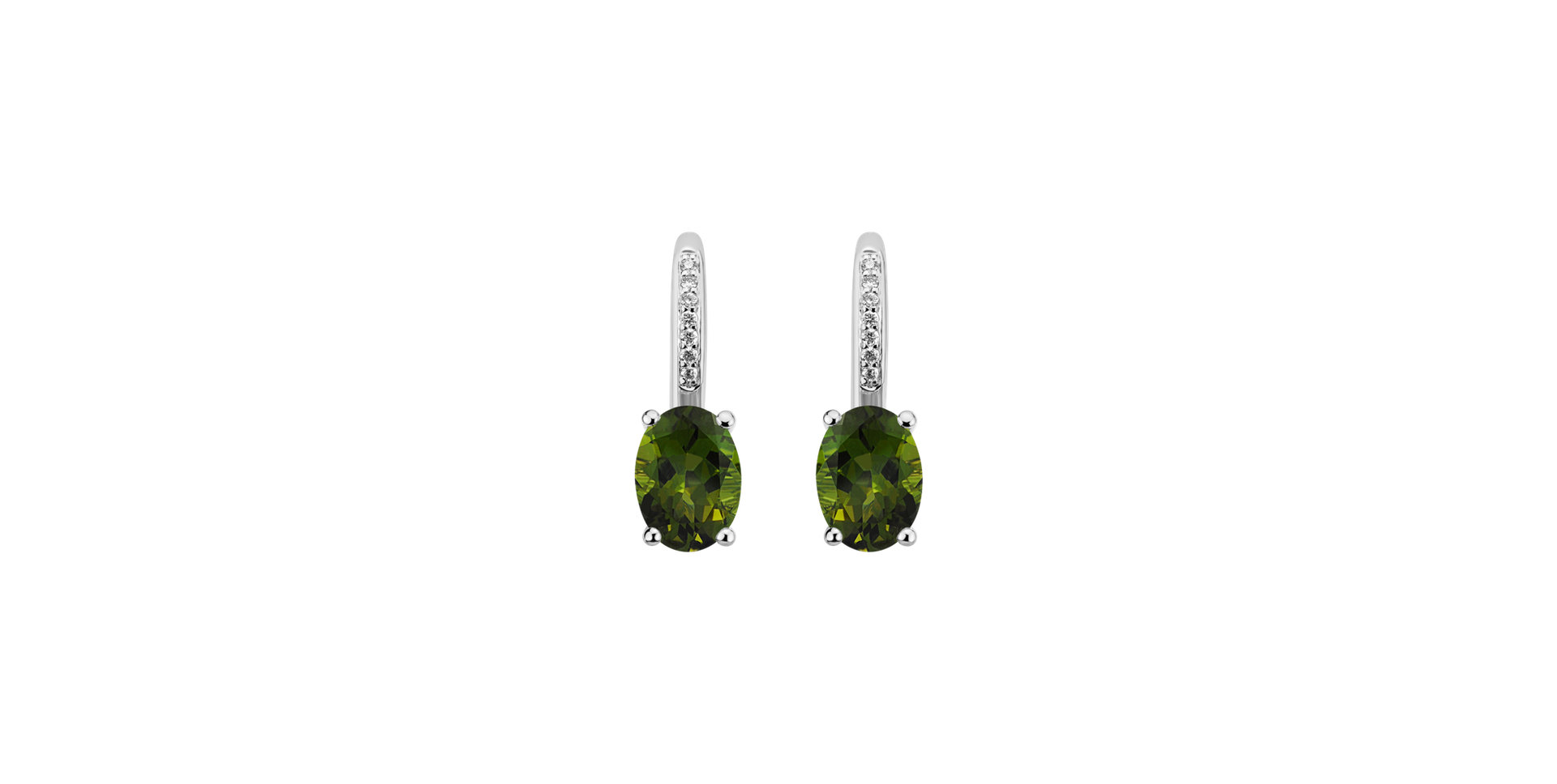 Diamond earrings with Tourmaline Lucrezia