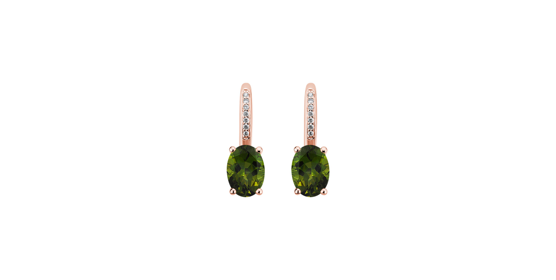 Diamond earrings with Tourmaline Lucrezia