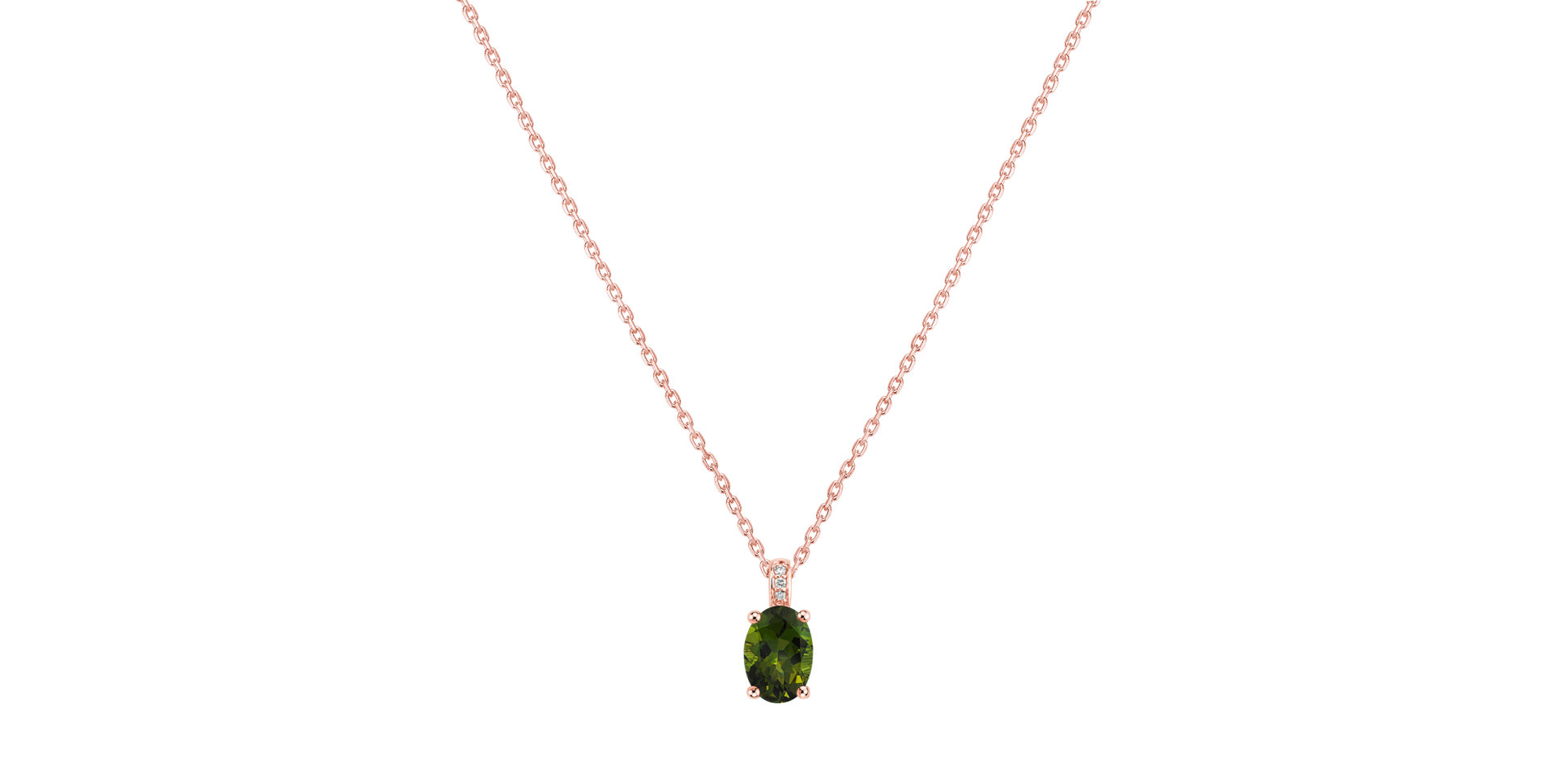 Diamond necklace with Tourmaline Euphemia