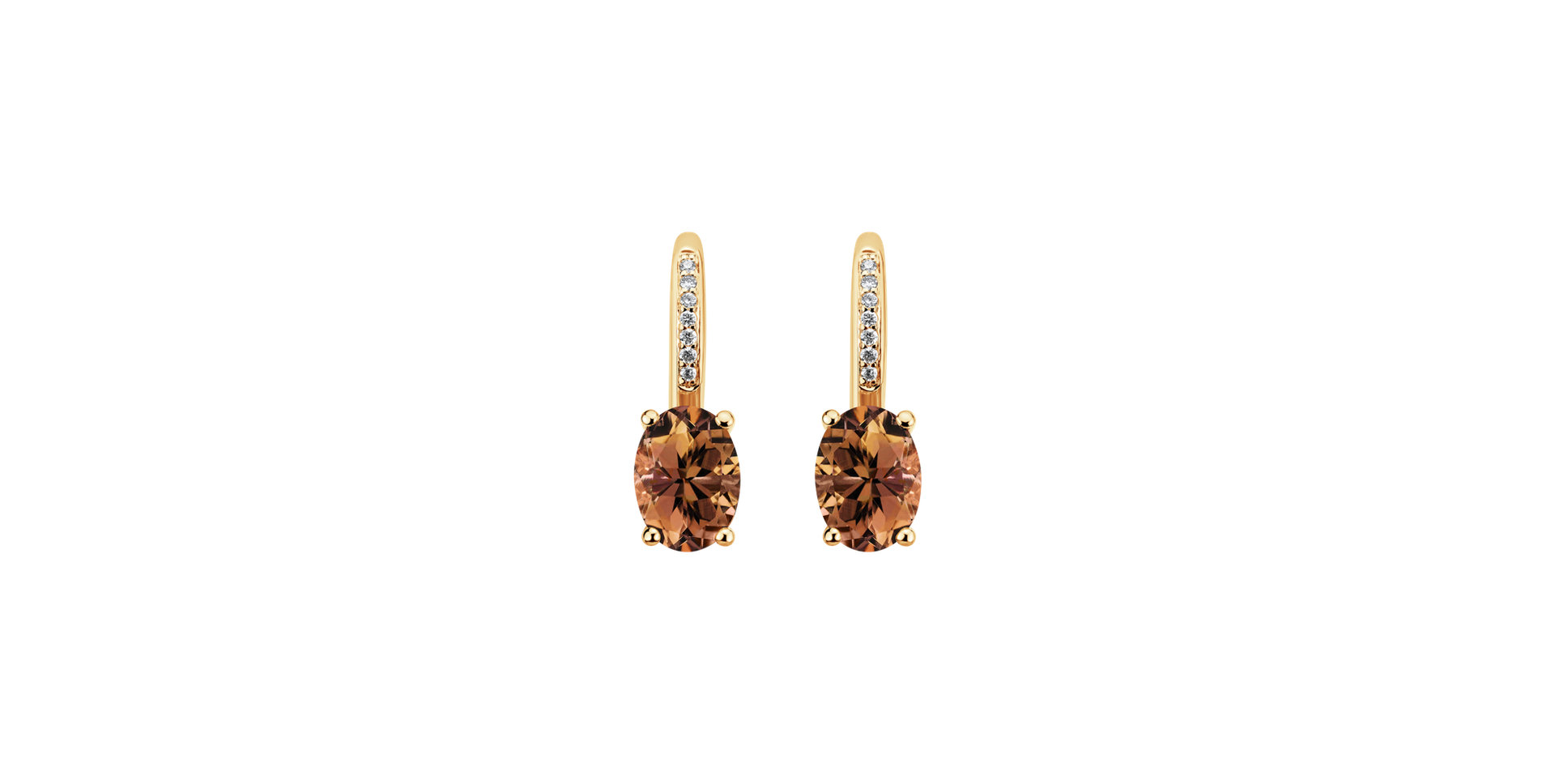 Diamond earrings with Tourmaline Lucrezia