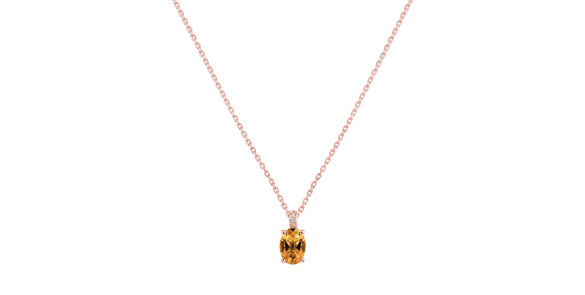 Diamond necklace with Citrine Euphemia