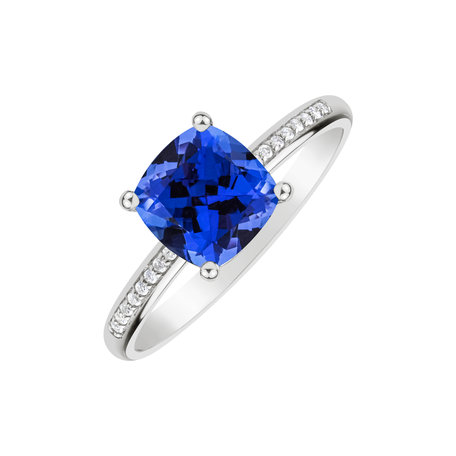 Diamond ring with Tanzanite Melody Harmony