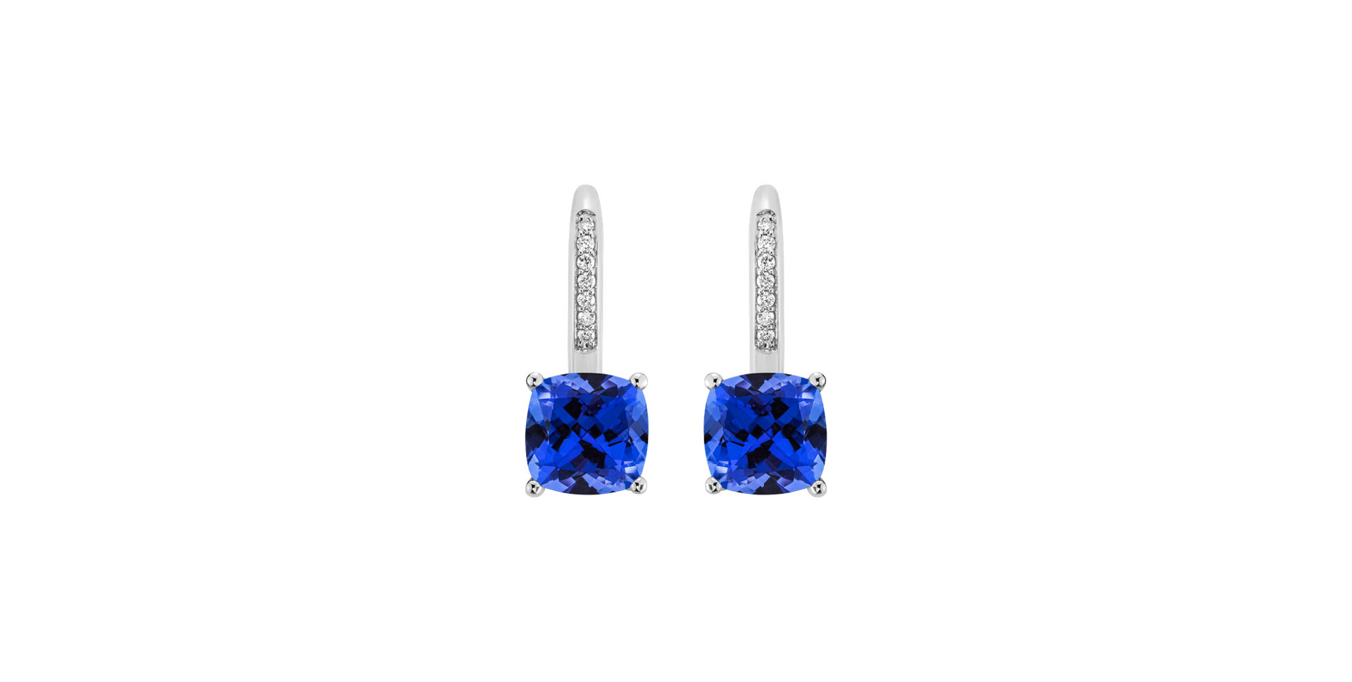 Diamond earrings with Tanzanite Calliope