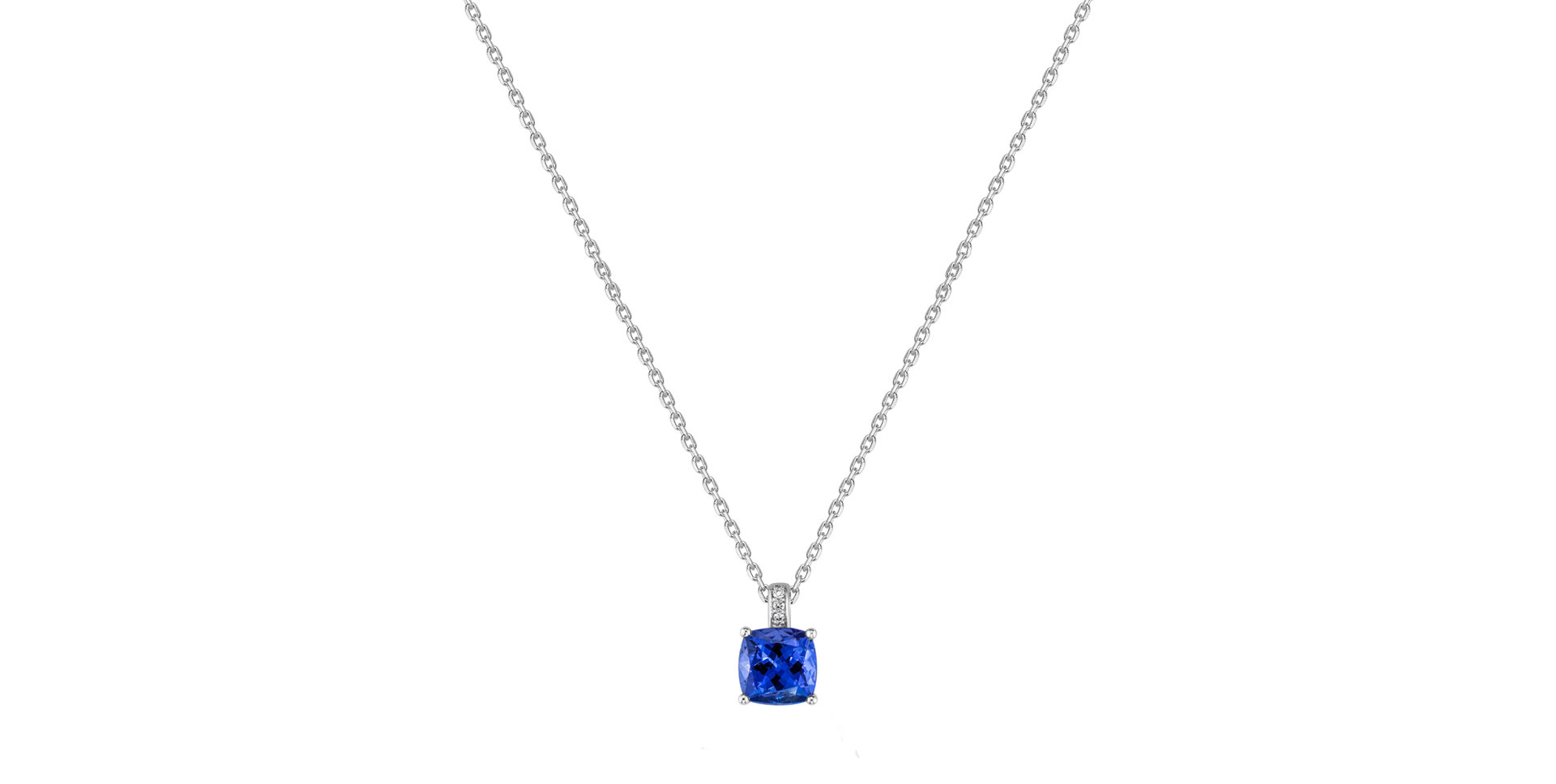 Diamond necklace with Tanzanite Linnea