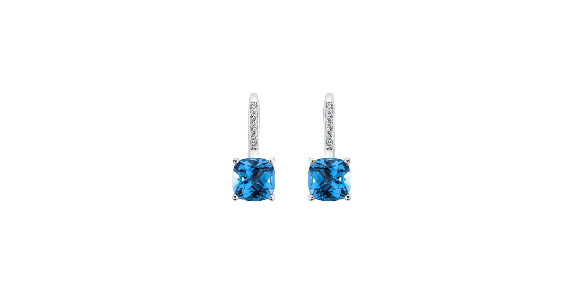 Diamond earrings with Topaz Calliope