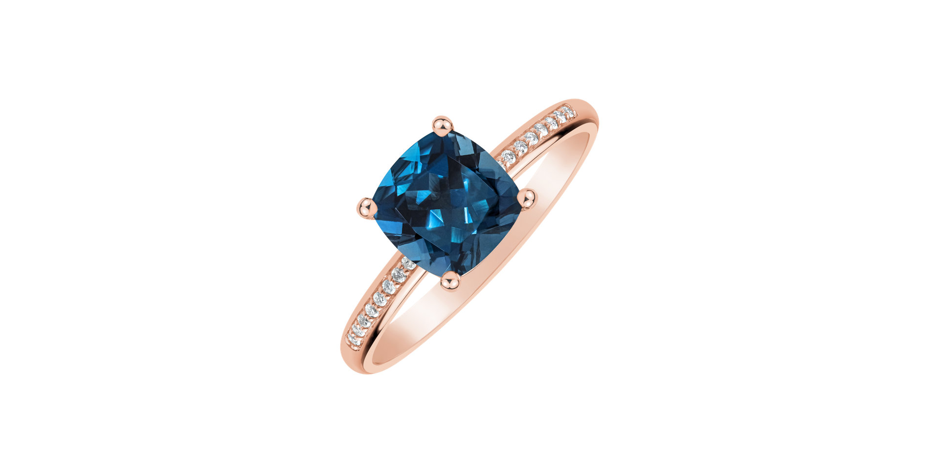 Diamond ring with Topaz Melody Harmony